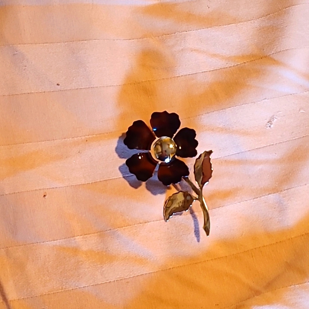Antique flower brooch